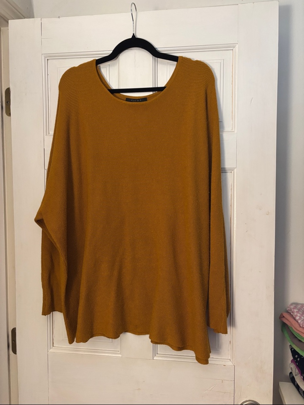Cyrus Mustard Scoop Neck Knit Sweater
